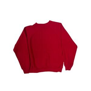 VTG 90s Tultex Red Blank Crewneck Sweatshirt USA Made Unisex Small
